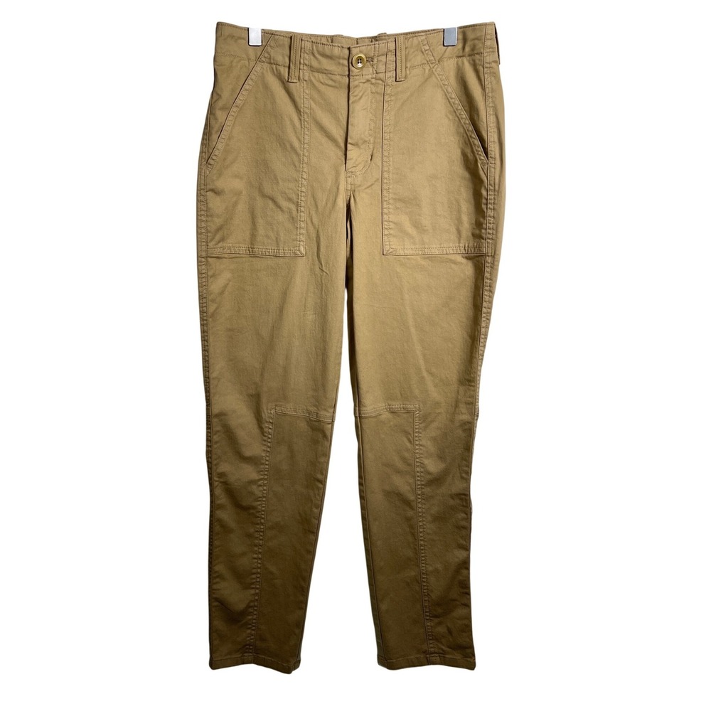Banana Republic‎ Womens Khaki Utility Tapered Pants High Rise Tan 4R 787743-00-1